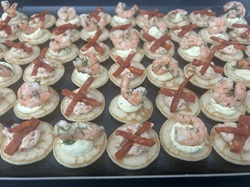Duo de Blinis aux crevettes et à la seiche