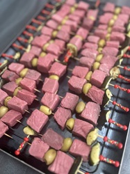 Brochettes Boeuf sur plaque