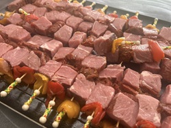 Brochettes Porc sur plaque